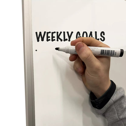 Vijfzijdig whiteboard RC10 profiel Hoffman - Magnetisch - Emaille staal - Wit - 90x120cm Whiteboards