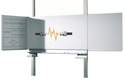 Whiteboard Deluxe Charmaine - Magnetisch - In hoogte verstelbaar - Vijfzijdig bord - Schoolbord - Eenvoudige montage - Emaille staal - Groen - 100x200cm Whiteboards