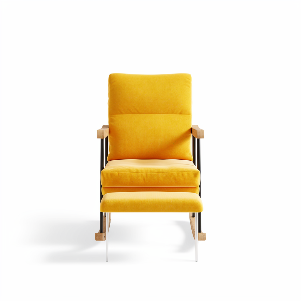 Comfortabele Relaxstoel - Geel - Met Voetsteun