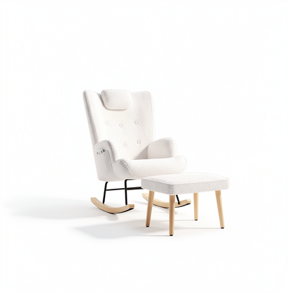 Reclinerstoel met Voetbank - Comfortabele Zitting - Wit
